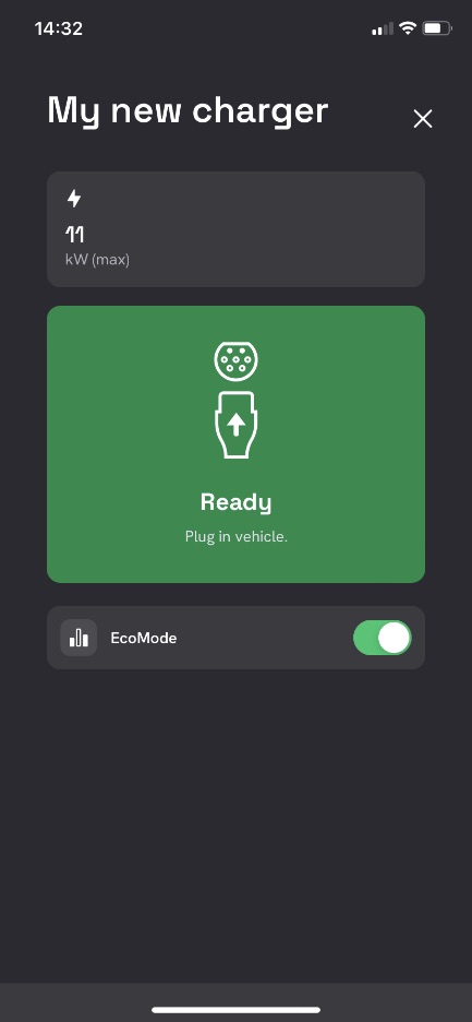 Screenshot - Charger is ready from DEFA Power app