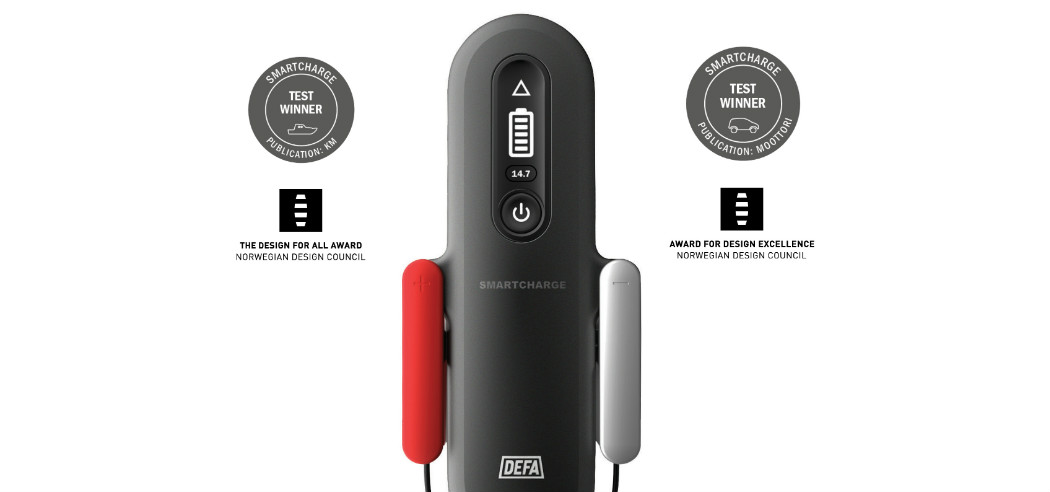 Test-winning battery charger • SmartCharge for cars, MC and boats