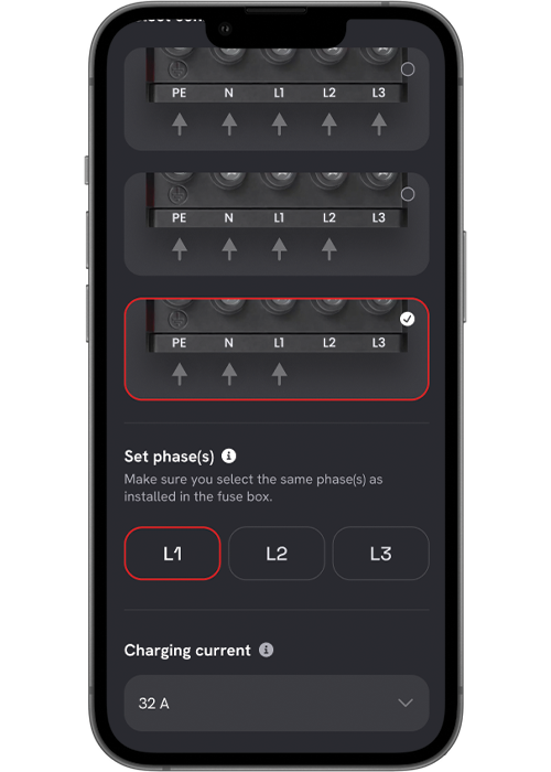 DEFA Power Setup Charger-settings