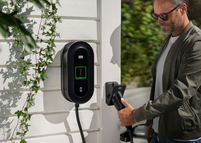 man docking defa power ev charger