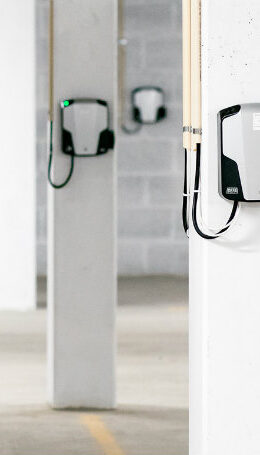 Charging stations in the Fornebuporten facility
