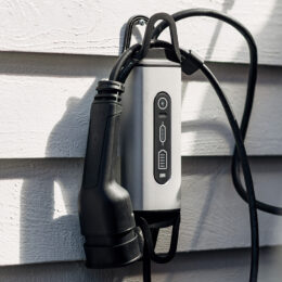 eMove portable mode2 charger mounted on wall