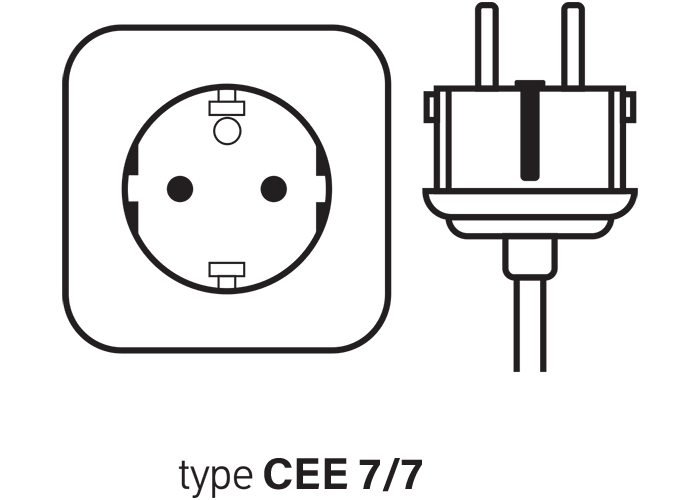 Illustration of socket type CEE 7/7