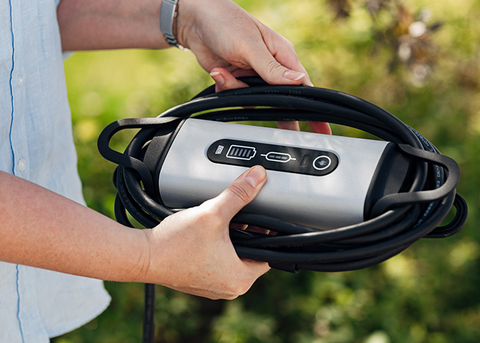 eMove Type2 Mode2 Charger held in hand