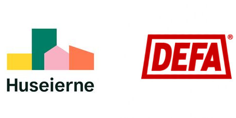 Huseierne og DEFA logo
