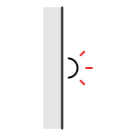 Icon, utanpåliggande väggbelysning
