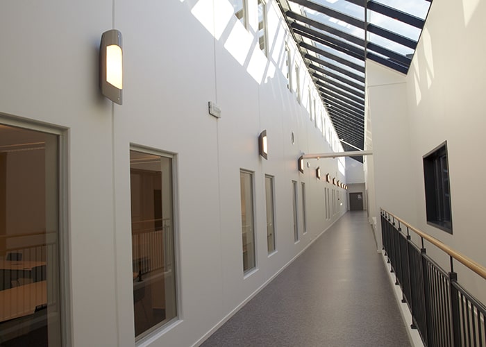 Hallway at the university of agder