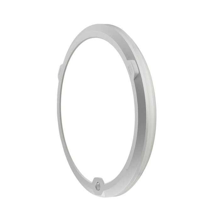 LedgeCircle D300 PIR, produktbild veggmonterad, vit bakgrund