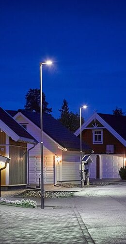 Elite streetlights in residential area