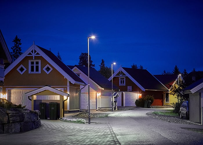 Elite Small gate/veiarmaturer i boligområde på Gjerdrum