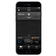 Skärmdump DEFA App, WarmUp, vit bakgrund